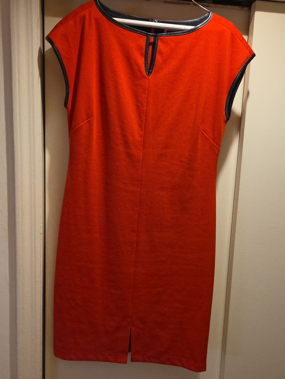 Classic Cap-Sleeve Sheath Dress in Bright Red